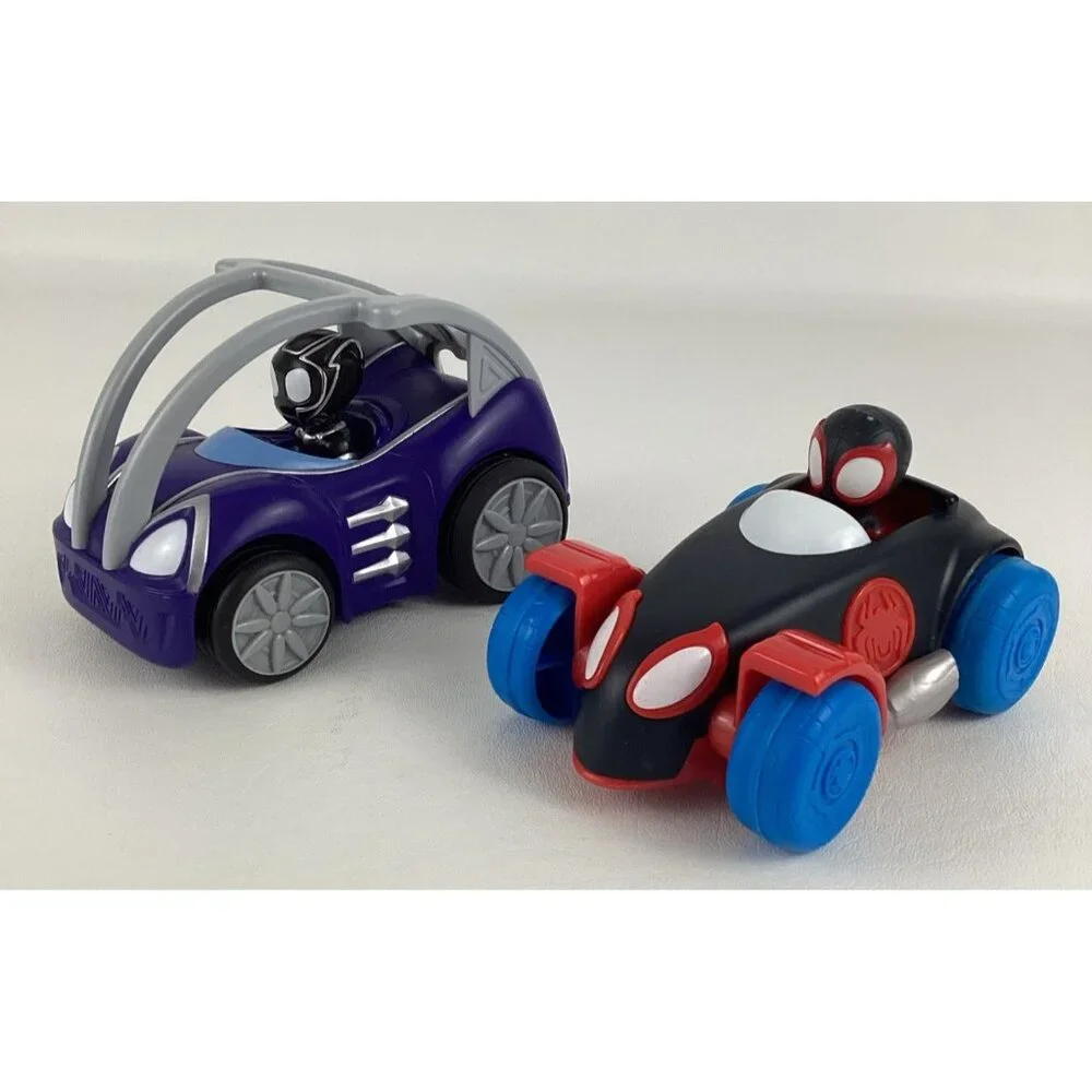 Marvel Spidey & His Amazing Friends Racers Black Panther Miles Morales Cars Lot